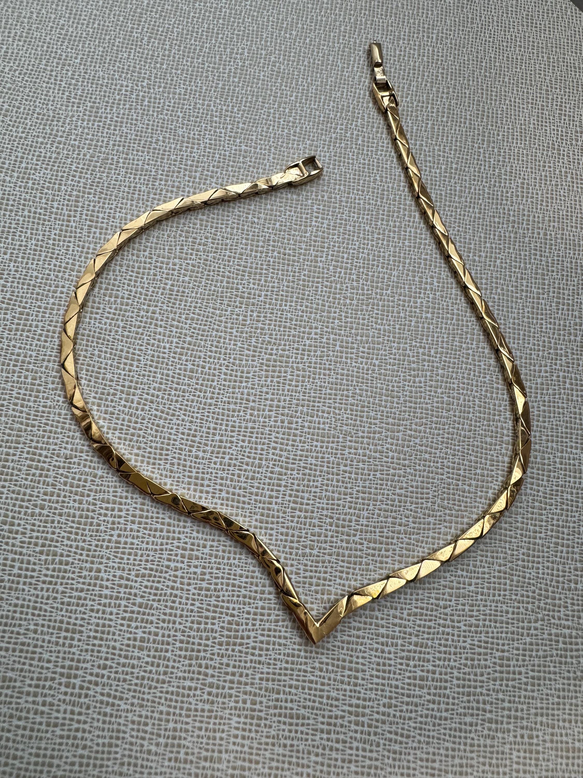 Vintage Napier Gold Tone Choker Necklace